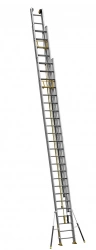 Echelle coulissante 3 plans à corde C3 STAB' 6m85/17m35