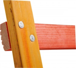 Echelle de toit bois - Ecartement 25 cm - Lg 5m00