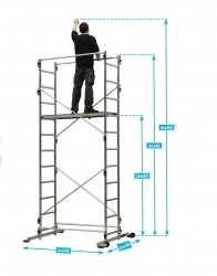 Echafaudage TEK'UP, hauteur de travail 4,55m