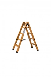 Escabeau double accès bois 2x4 marches + tablette - hauteur de travail 2,45m