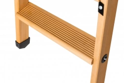 Escabeau double accès bois 2x5 marches + tablette - hauteur de travail 2,65m