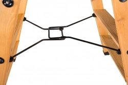 Escabeau Lyonnais bois 4 marches + tablette - hauteur de travail 2,45m