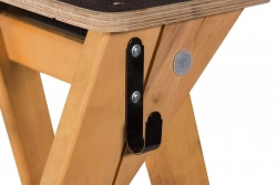 Escabeau Lyonnais bois 4 marches + tablette - hauteur de travail 2,45m