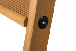 Escabeau Lyonnais bois 6 marches + tablette - hauteur de travail 2,90m