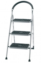 Marchepied double fonction CHROME XL 3 marches - hauteur de travail 2,70m