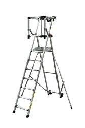 Plate-forme individuelle roulante 7 marches à hauteur fixe - sans stabilisateur - MASTERGUARD