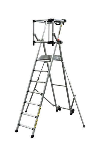 Plate-forme individuelle roulante 7 marches à hauteur fixe - sans stabilisateur - MASTERGUARD