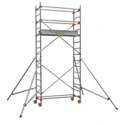 Echafaudage roulant aluminium - STM 165 4, plancher 3m80 - Base standard - Longueur 1m65