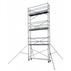 Echafaudage roulant aluminium - STXL 300 6, plancher 5m90 - Longueur 3m00