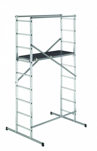 Echafaudage aluminium Hobbystep h4 HAILO hauteur de travail 3,66M