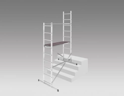 Echafaudage aluminium Hobbystep h4 HAILO hauteur de travail 3,66M