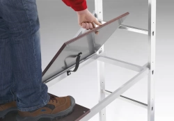 Echafaudage aluminium Hobbystep h4 HAILO hauteur de travail 3,66M
