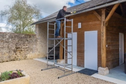 Echafaudage aluminium Hobbystep h4 HAILO hauteur de travail 3,66M