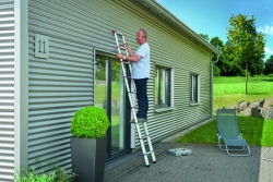 Echelle télescopique aluminium 9 marches , utilisation régulière HAILO