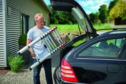 Echelle télescopique aluminium 9 marches , utilisation régulière HAILO