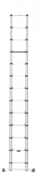 Echelle télescopique aluminium HAILO 13 échelons H.3.8 m