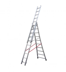 Echelle transformable base évasée Premium - 3x10 échelons - 6,95m