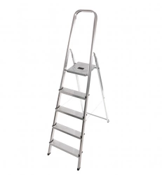 Escabeau domestique pliable Selekta MixAlu - 5 marches - 2,81m
