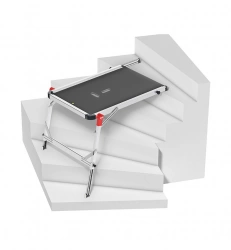 Plateforme de travail pour escalier TP1 - 1 marche - en aluminium