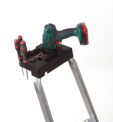 Tablette porte-outils bricolage pour garde corps escabeaux Selekta et Mixalu