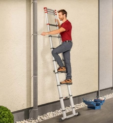 Echelle télescopique Hailo Flexline - Longueur déployée 3,2m - 4,3m