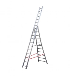 Echelle transformable base évasée Premium - 3x11 échelons - 7,76m