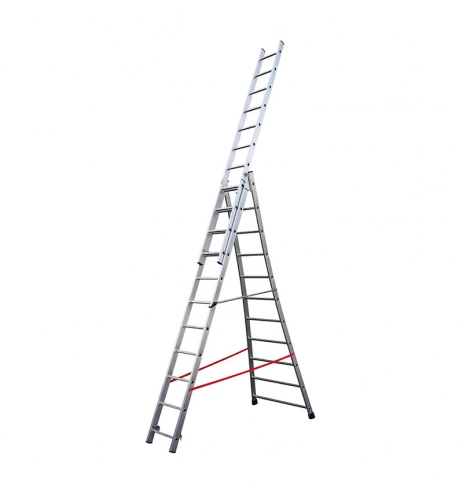 Echelle transformable base évasée Premium - 3x11 échelons - 7,76m