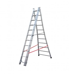 Echelle transformable base évasée Premium - 3x11 échelons - 7,76m