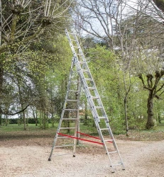 Echelle transformable base évasée Premium - 3x11 échelons - 7,76m