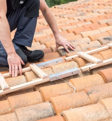 Echelle plate de toit en bois pour couvreur Safety Roof - 2x2,5m