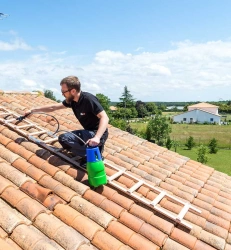 Echelle plate de toit en bois pour couvreur Safety Roof - 1x2m