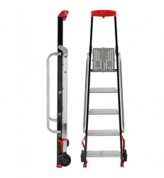 Escabeau professionnel roulant pliable - 5 marches - 2,81m