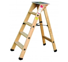 Escabeau bois professionnel 8 marches + tablette